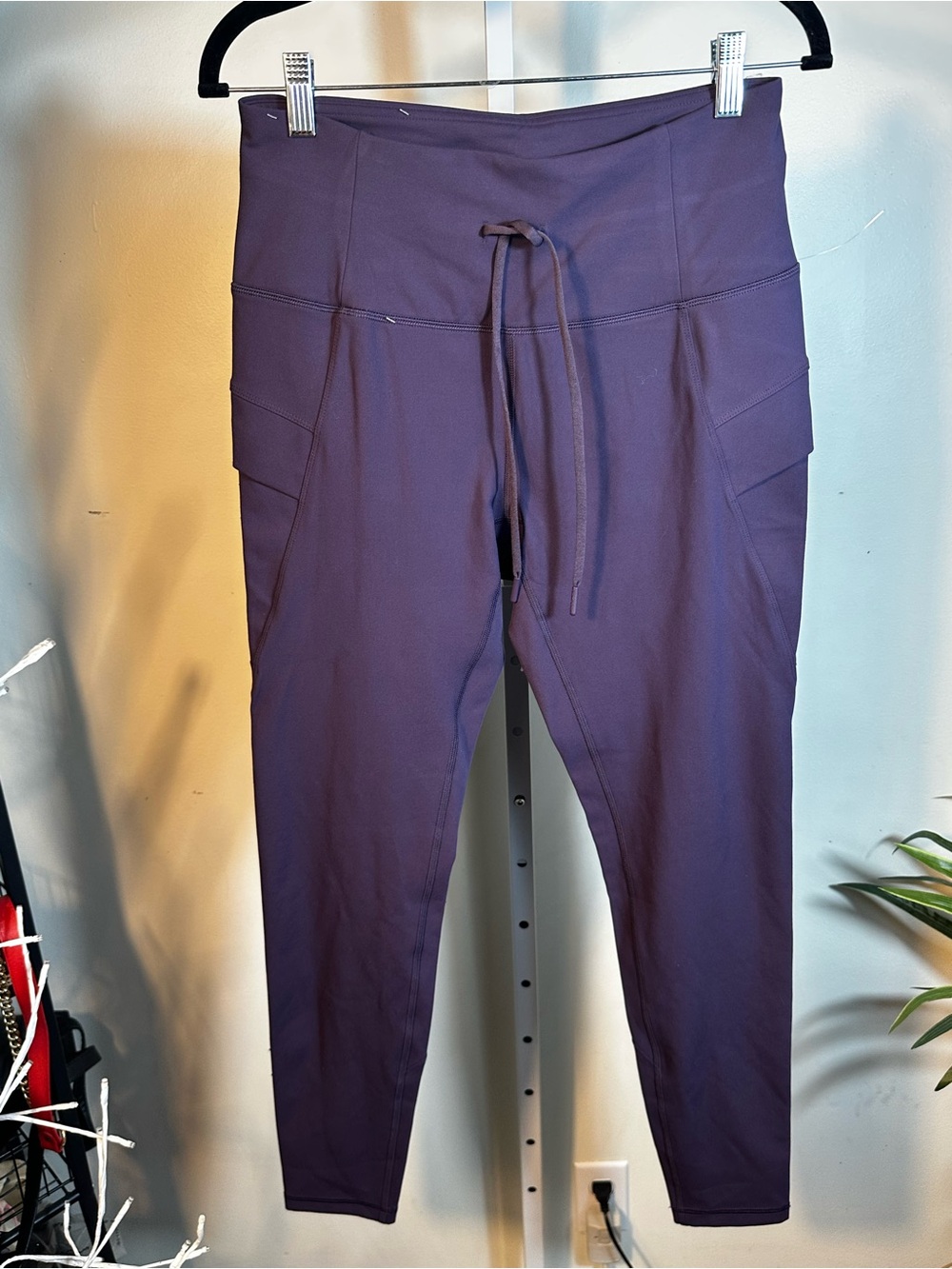 L20. Spyder Deep Purple Active Leggings with Logo
